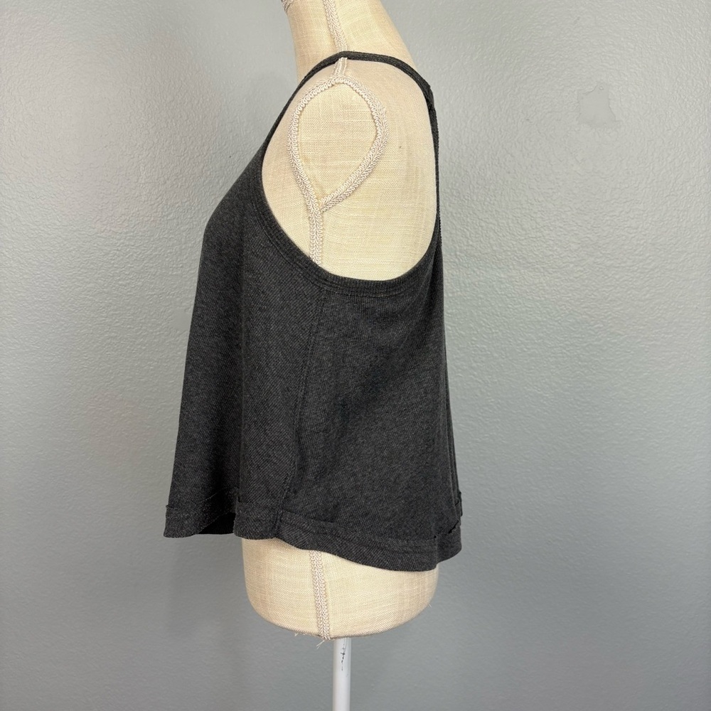 WE THE FREE Swing Tank Racerback Dark Gray XS Boho Feminine Minimalist Flowy - Picture 2 of 6
